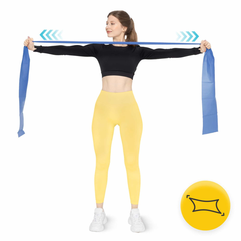 Еластична стрічка для фітнесу 4FIZJO Flat Band 200 х 15 см 9-11 кг