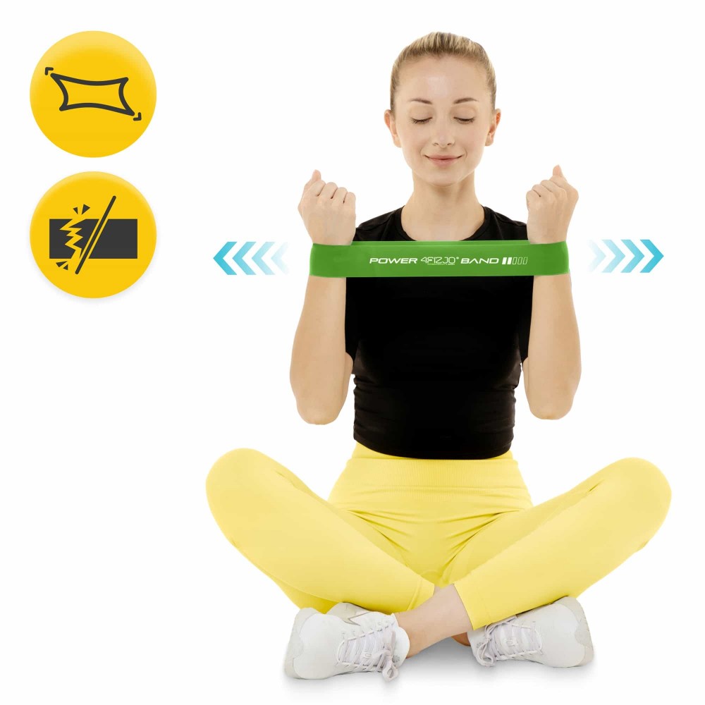 Набір з 5 еластичних стрічок для фітнесу 4FIZJO Mini Power Band, 1-20 кг