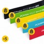 Набір з 5 еластичних стрічок для фітнесу 4FIZJO Mini Power Band, 1-20 кг