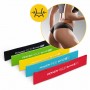 Набір з 5 еластичних стрічок для фітнесу 4FIZJO Mini Power Band, 1-20 кг