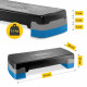 Степ платформа 2-ступінчаста 4FIZJO 69 х 28 х 10-15 см Black/Blue