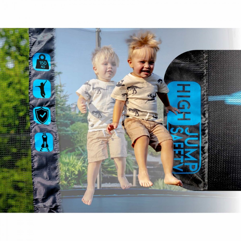 Батут Thunder Elite 490 см с внутренней сеткой и лестницей