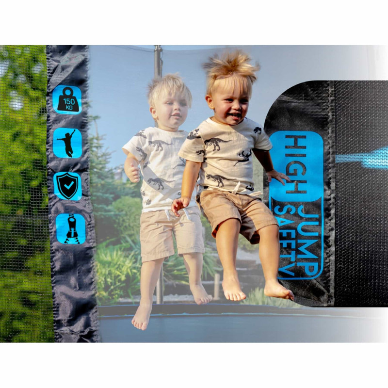 Батут Thunder Ultra 183 см Blue с внутренней сеткой и лестницей