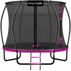 Батут Thunder Ultra 183 см Pink с внутренней сеткой и лестницей