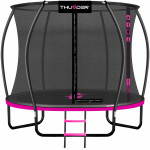 Батут Thunder Ultra 252 см Pink с внутренней сеткой и лестницей