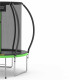 Батут 4FIZJO Pro 183 см Black/Green с внутренней сеткой и лестницей