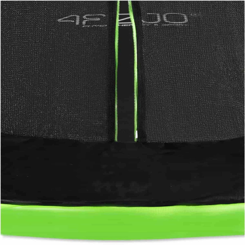 Батут 4FIZJO Pro 183 см Black/Green с внутренней сеткой и лестницей