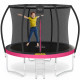 Батут 4FIZJO Pro 252 см Black/Pink с внутренней сеткой и лестницей