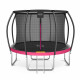 Батут 4FIZJO Pro 252 см Black/Pink с внутренней сеткой и лестницей
