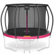 Батут 4FIZJO Pro 312 см Black/Pink с внутренней сеткой и лестницей