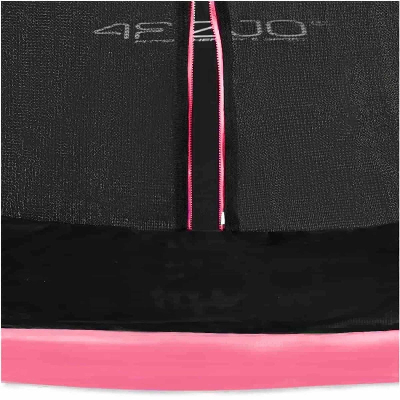 Батут 4FIZJO Pro 312 см Black/Pink с внутренней сеткой и лестницей