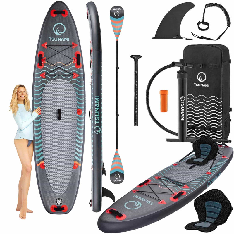 Надувная SUP доска TSUNAMI 350 см с веслом Wave T03 (P-5907739314222)
