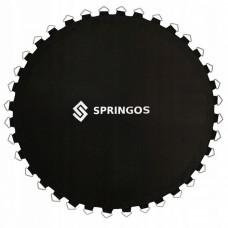 Прыжковое полотно (мат) для батута Springos 12FT 366 см (72 пружини) Black