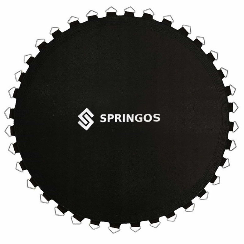 Прыжковое полотно (мат) для батута Springos 8FT 244 см (48 пружини) Black