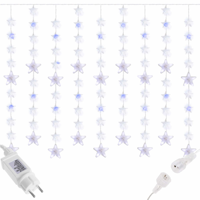 Гирлянда бахрома уличная (наружная) Springos 2 м 180 LED CL4003 Cold White/Blue