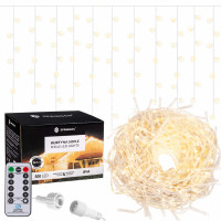 Гірлянда бахрома вулична Springos 20 м 500 LED Pilot Warm White