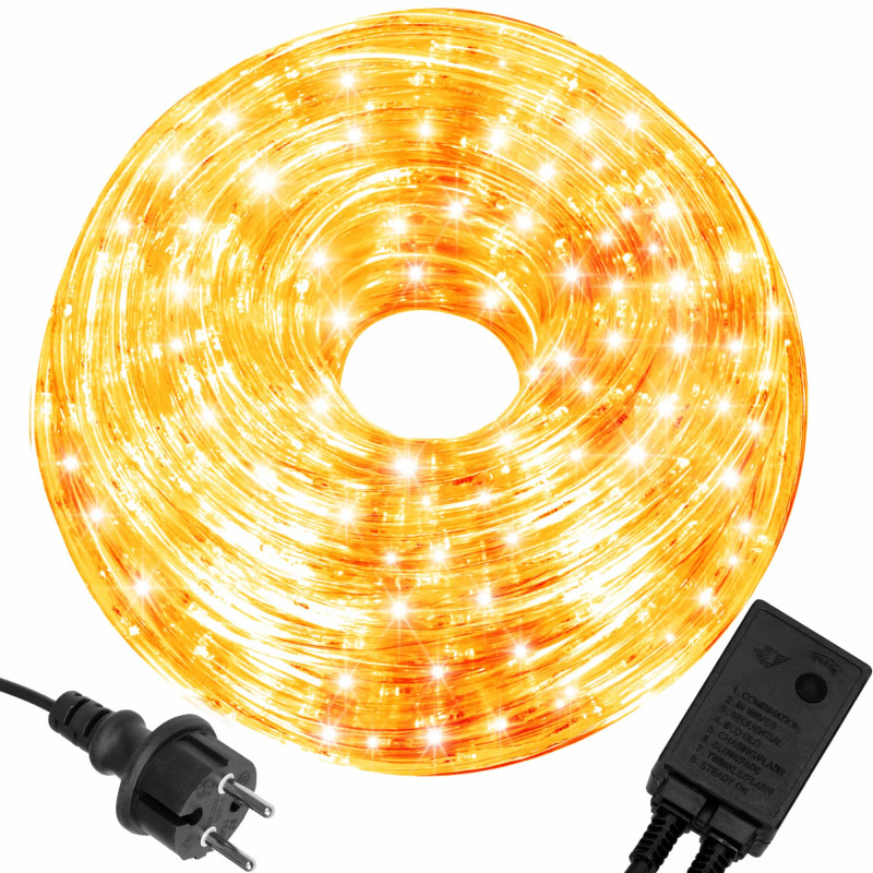 Гирлянда дюралайт уличная (наружная) Springos Rope Lights 20 м 480 LED CL1204 Warm White