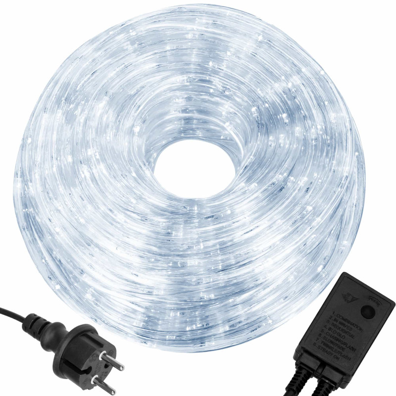 Гирлянда дюралайт уличная (наружная) Springos Rope Lights 20 м 480 LED CL1205 Cold White