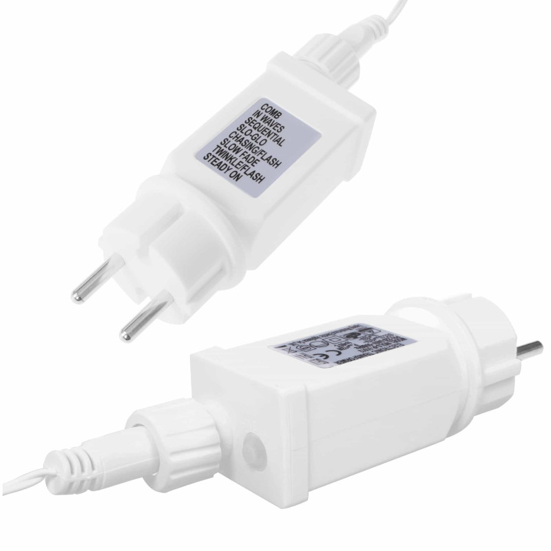 Гірлянда бахрома вулична Springos 12 м 300 LED + Flash Cold White