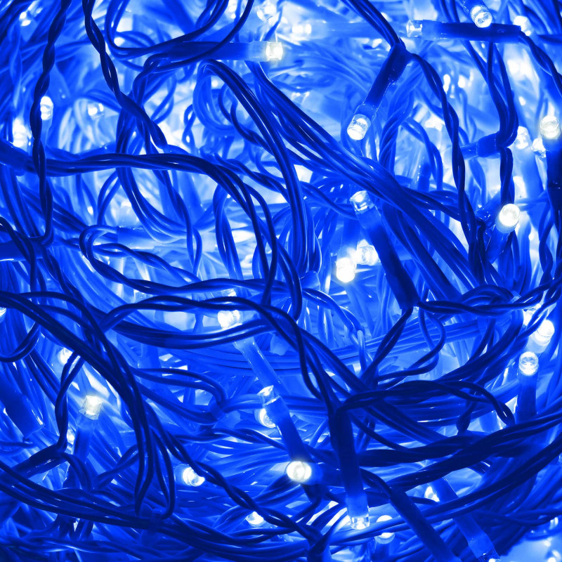 Гірлянда бахрома вулична Springos 20 м 500 LED + Flash Blue