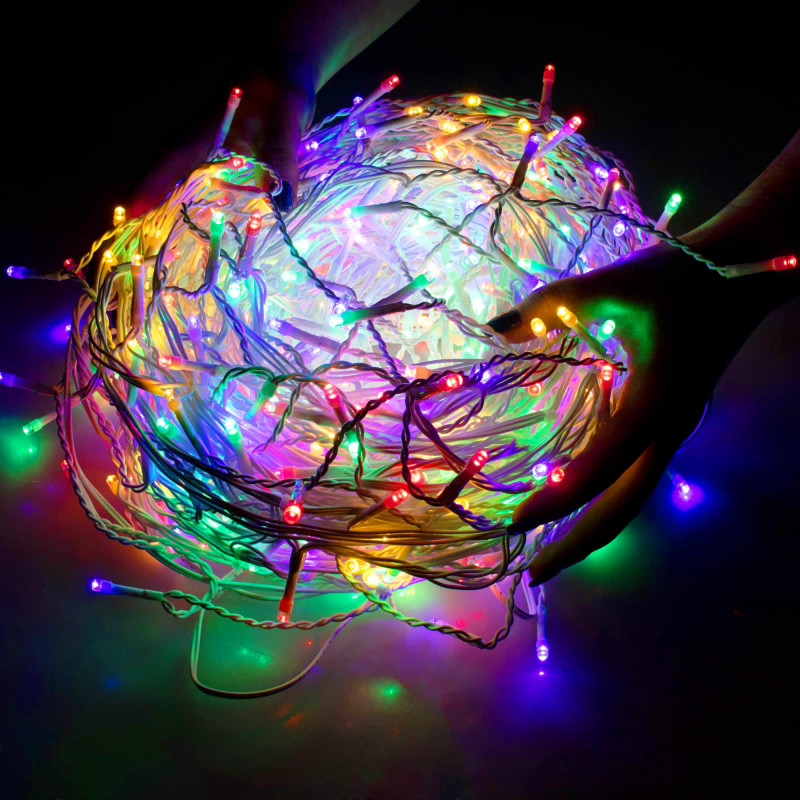 Гірлянда бахрома вулична Springos 20 м 500 LED + Flash Mix