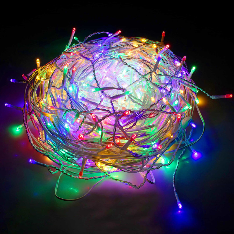 Гірлянда бахрома вулична Springos 20 м 500 LED + Flash Mix