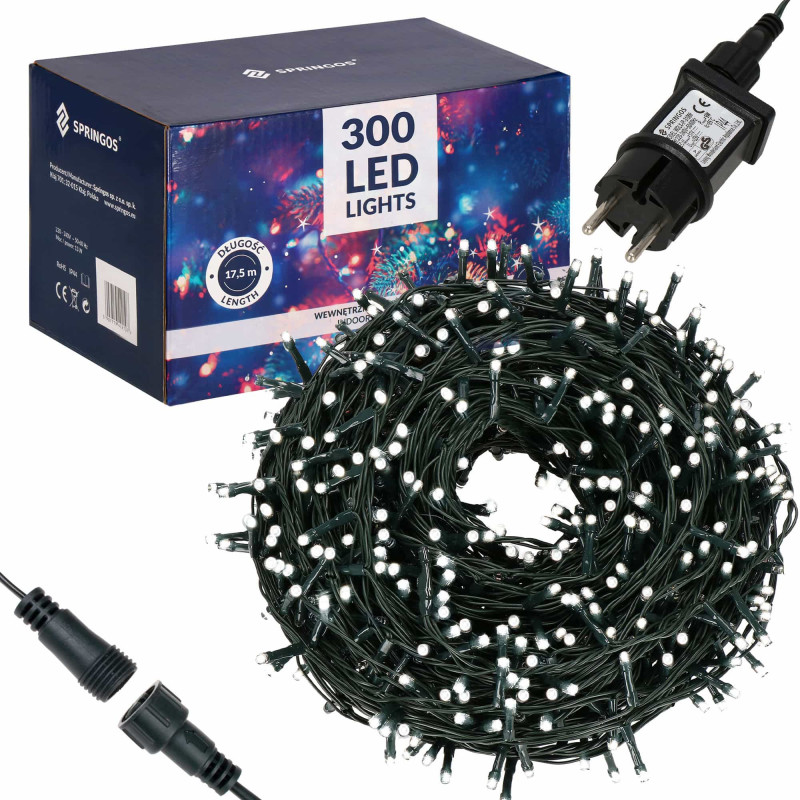 Гірлянда вулична Springos 15 м 300 LED Cold White