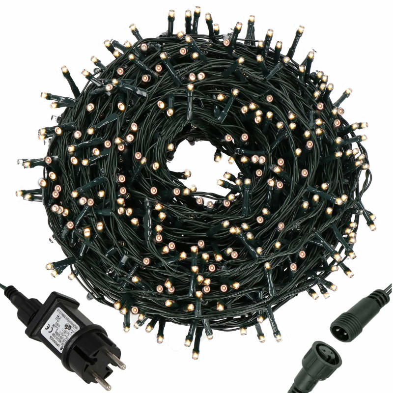 Гірлянда вулична Springos 25 м 500 LED Warm White
