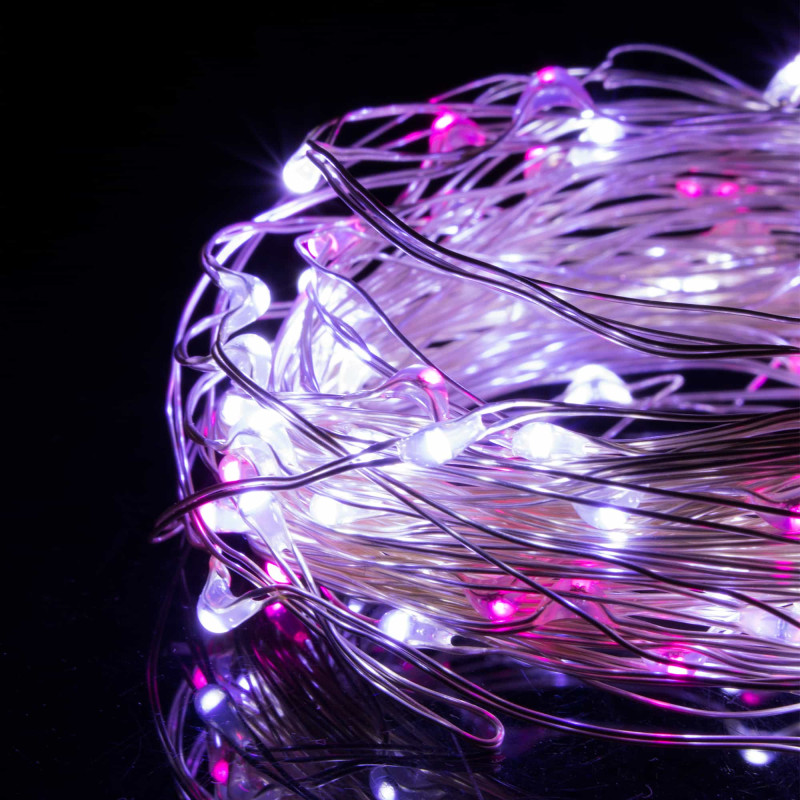 Гирлянда на батарейках Springos 1.9 м 20 LED CL0013 Cold White/Pink