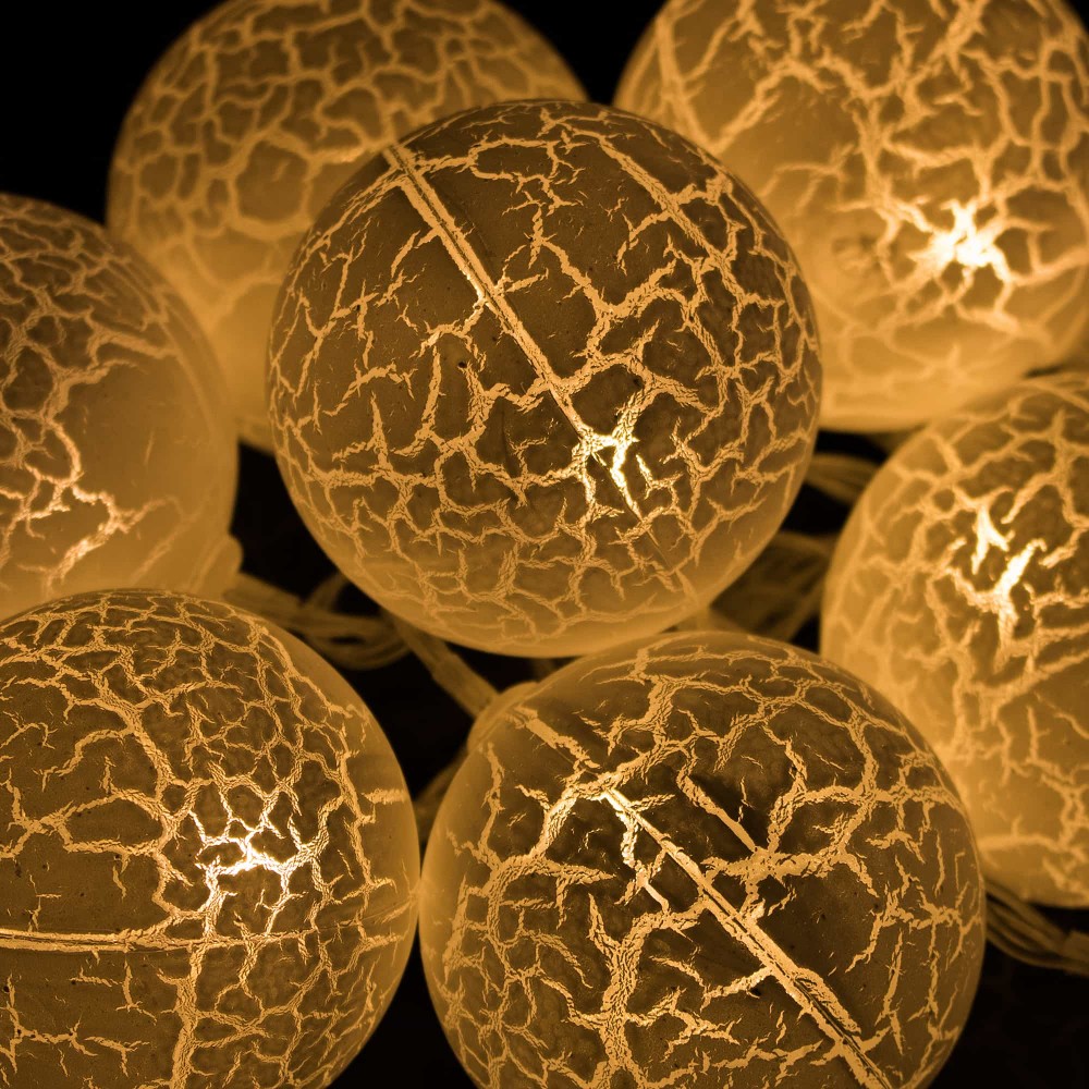 Гирлянда на батарейках Springos Cracked Cotton Balls 2 м 10 LED CL0068 Warm White