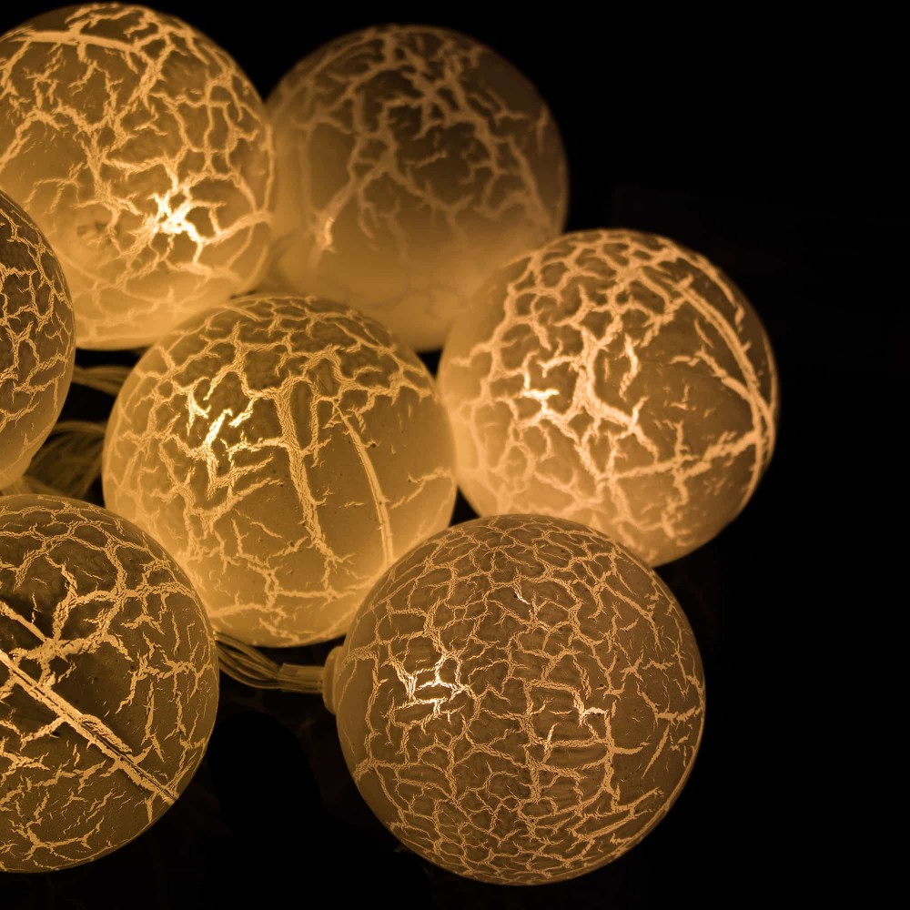 Гирлянда на батарейках Springos Cracked Cotton Balls 2 м 10 LED CL0068 Warm White