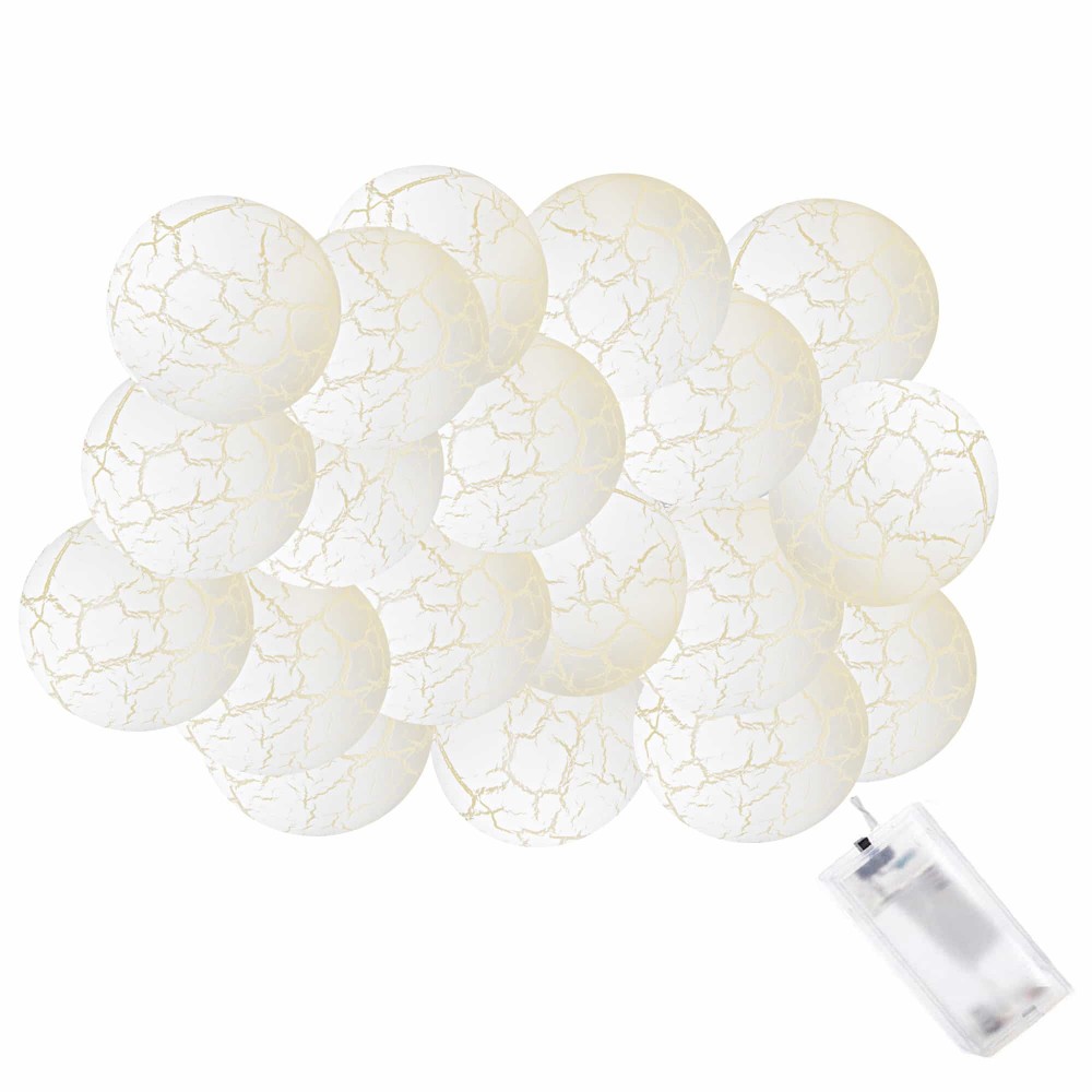 Гирлянда на батарейках Springos Cracked Cotton Balls 2 м 10 LED CL0069 Warm White