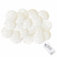Гірлянда на батарейках Springos Cracked Cotton Balls 2 м 10 LED Warm White (Light Yellow)