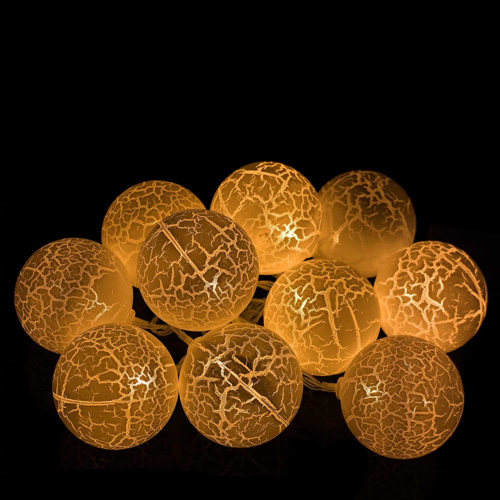 Гирлянда на батарейках Springos Cracked Cotton Balls 2 м 10 LED CL0069 Warm White