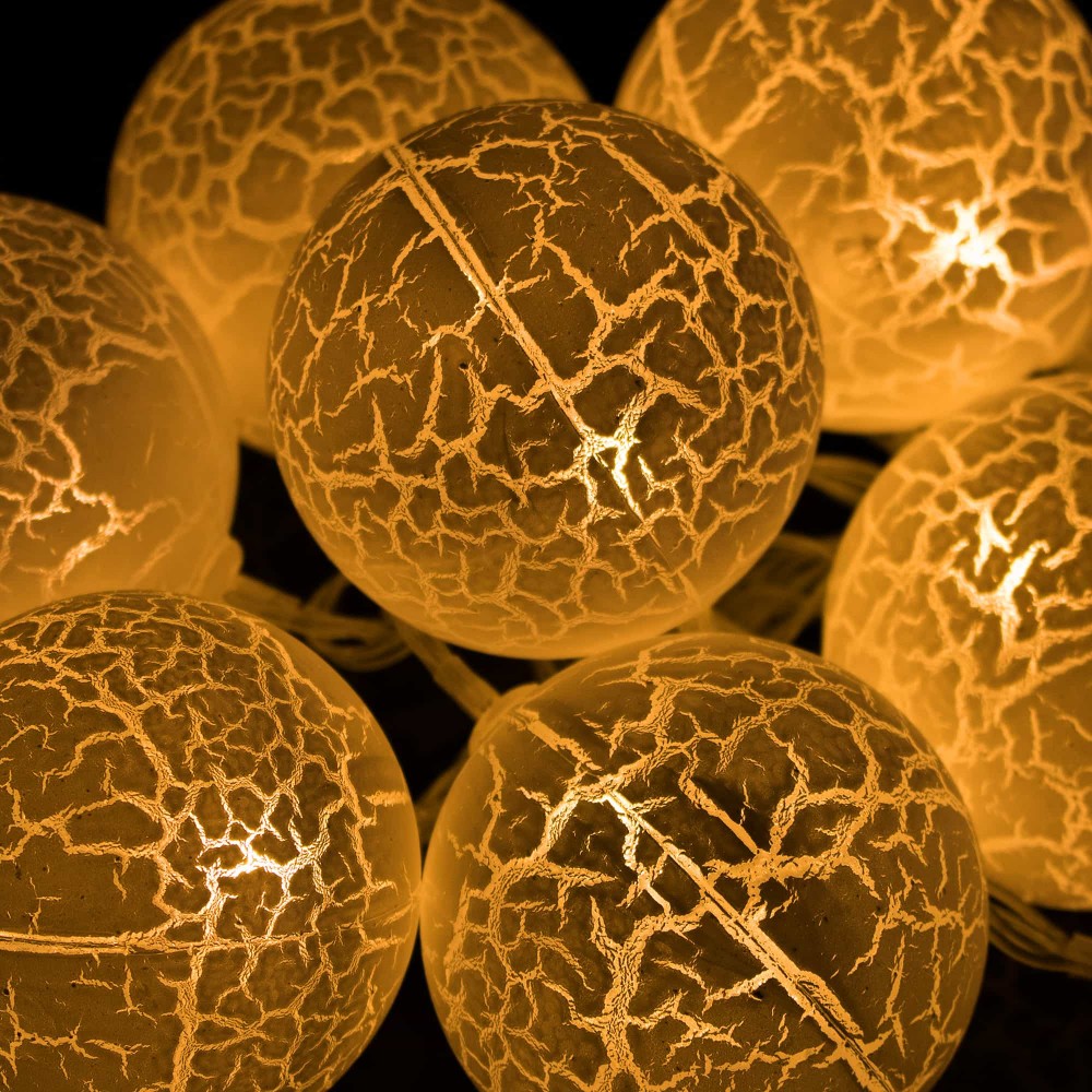 Гирлянда на батарейках Springos Cracked Cotton Balls 2 м 10 LED CL0069 Warm White