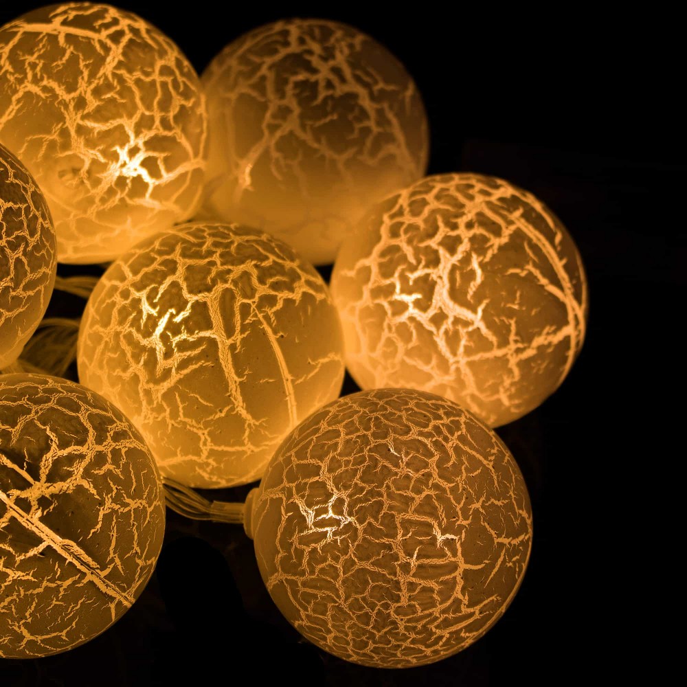 Гирлянда на батарейках Springos Cracked Cotton Balls 2 м 10 LED CL0069 Warm White