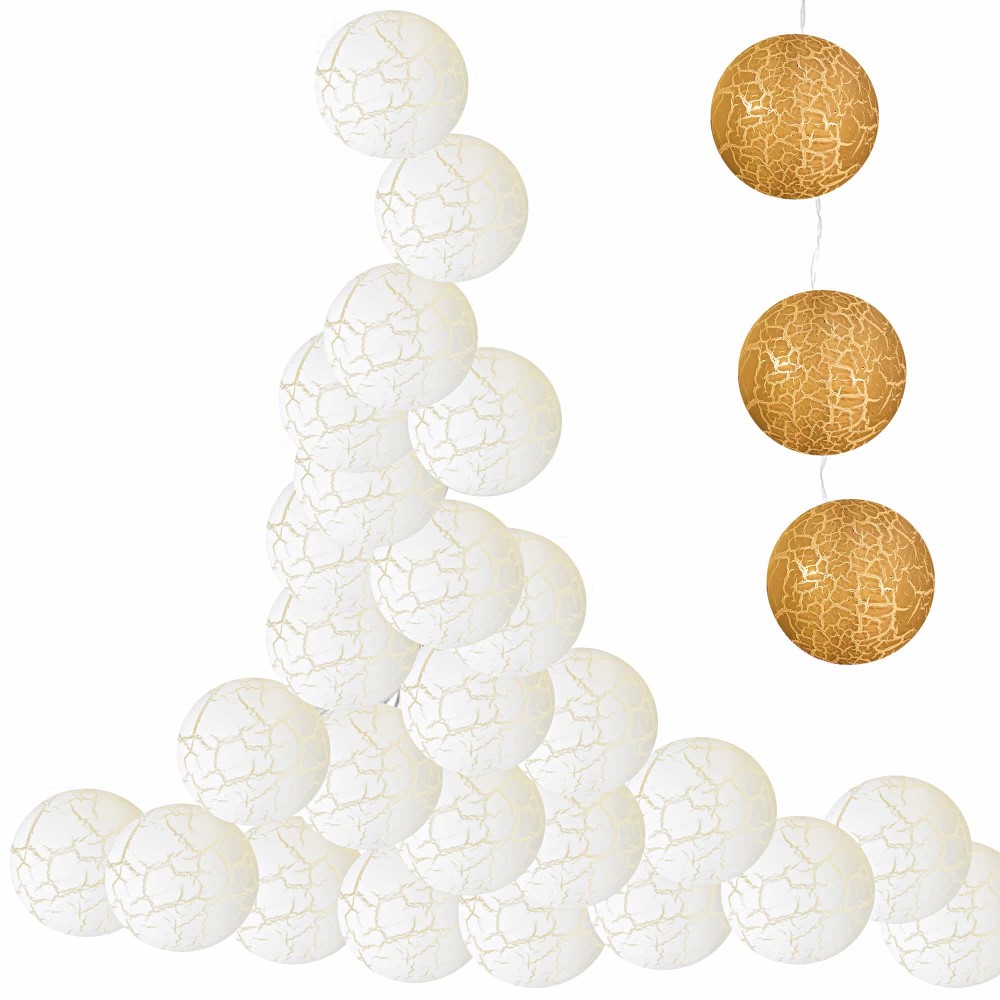 Гирлянда на батарейках Springos Cracked Cotton Balls 2 м 10 LED CL0069 Warm White