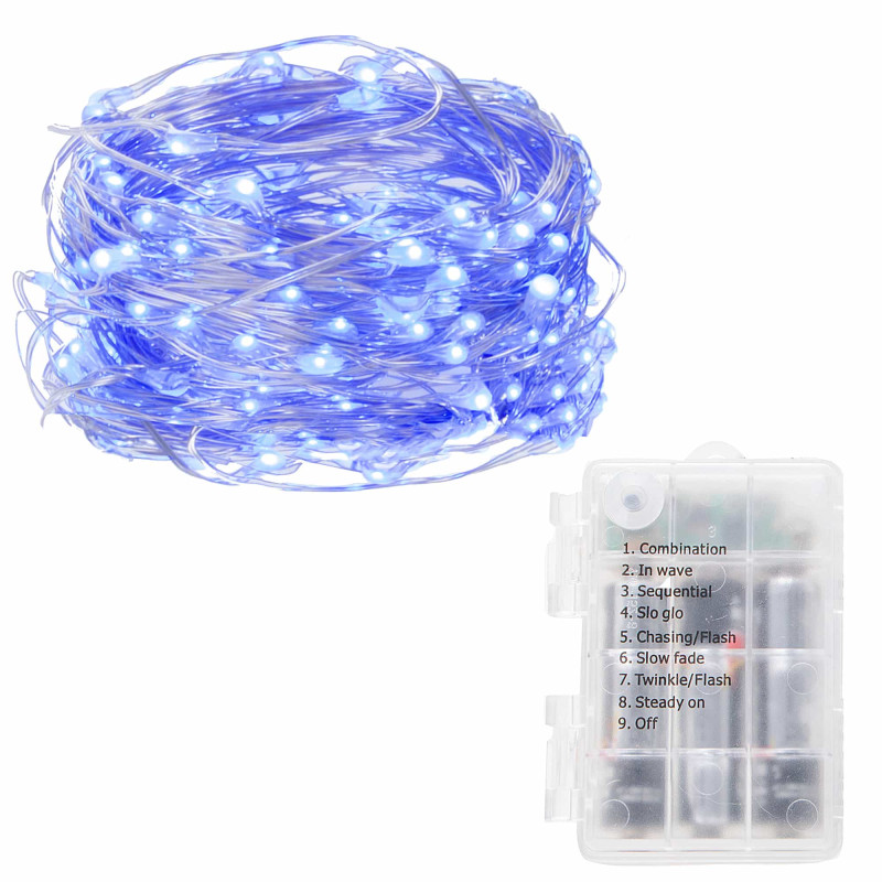 Гірлянда на батарейках Springos 9.9 м 100 LED Pilot Blue