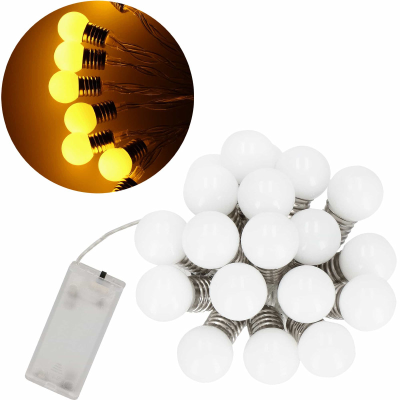 Гирлянда в виде лампочек на батарейках Springos 4 м 20 LED CL0112 Warm White
