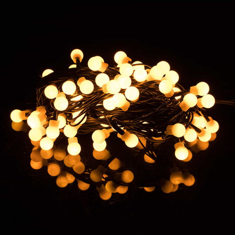 Гірлянда у вигляді лампочок на батарейках Springos 10 м 50 LED Warm White