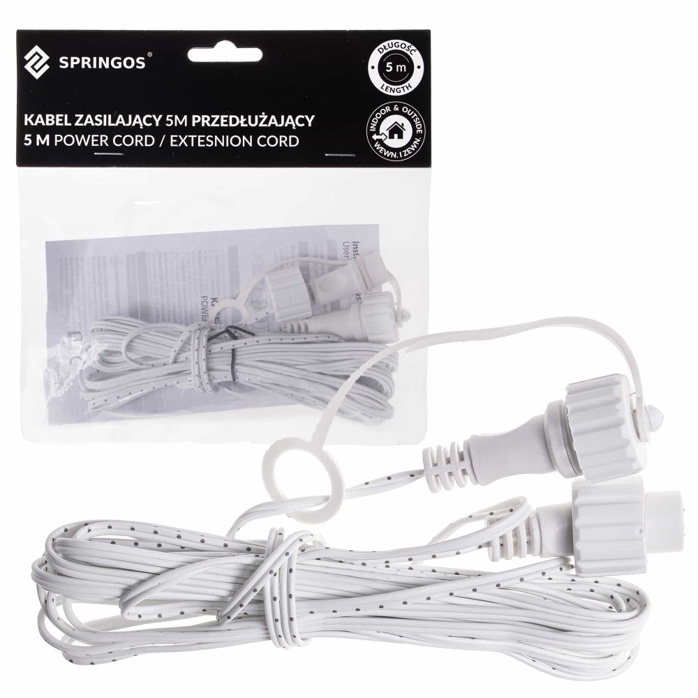 Подовжувач для світлодіодних гірлянд Springos 5 м