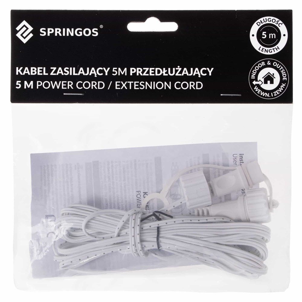 Подовжувач для світлодіодних гірлянд Springos 5 м