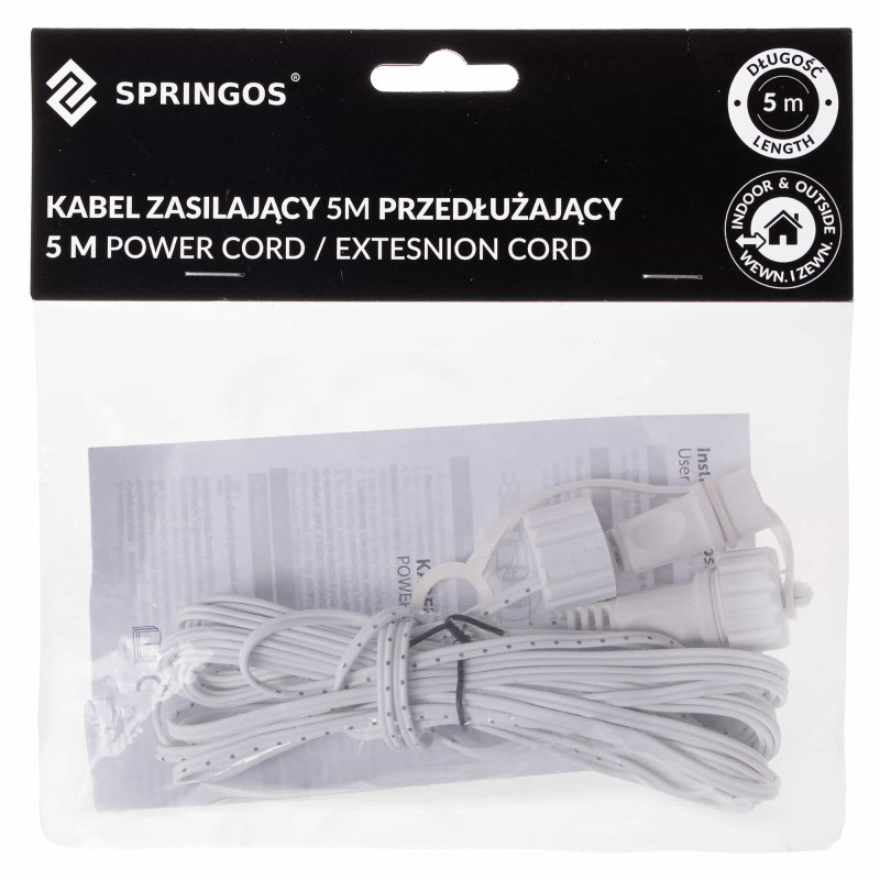Удлинитель для светодиодных гирлянд Springos 5 м CL0800