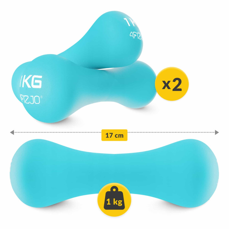 Гантели виниловые 4FIZJO 8-shape 2 x 1 кг (P-5907739312006)
