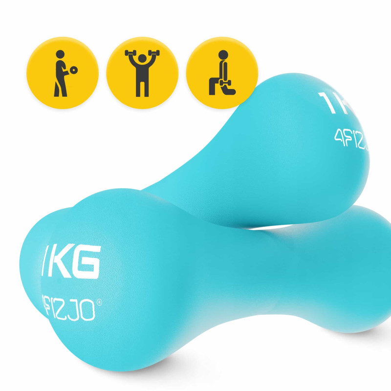 Гантели виниловые 4FIZJO 8-shape 2 x 1 кг (P-5907739312006)