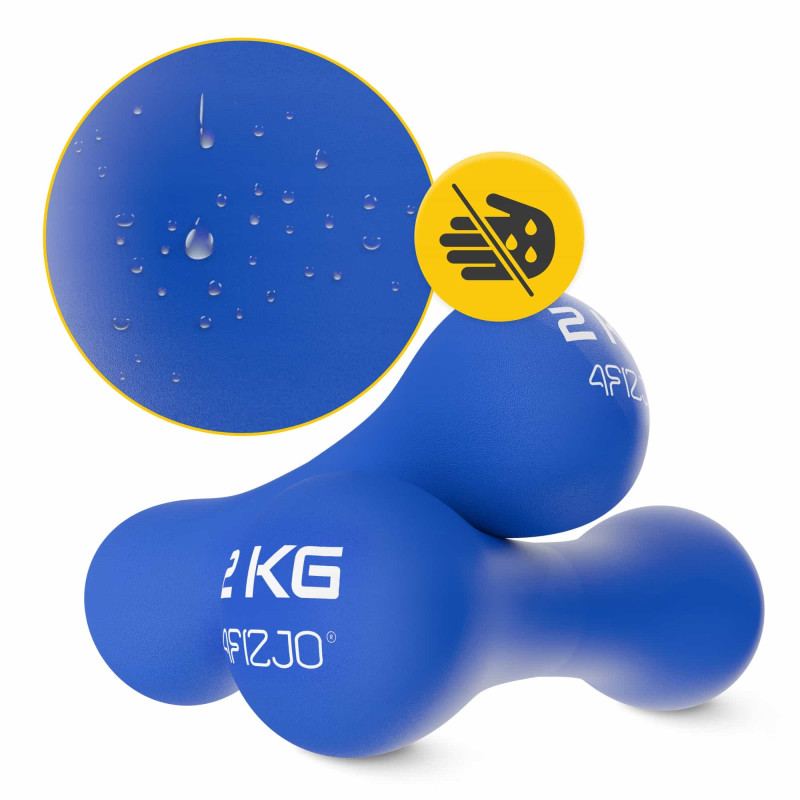 Гантелі для фітнесу вінілові 4FIZJO 2 x 2 кг