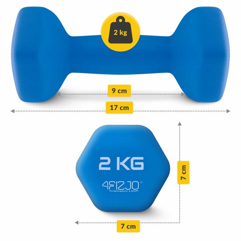 Гантелі вінілові 4FIZJO 2 x 2 кг