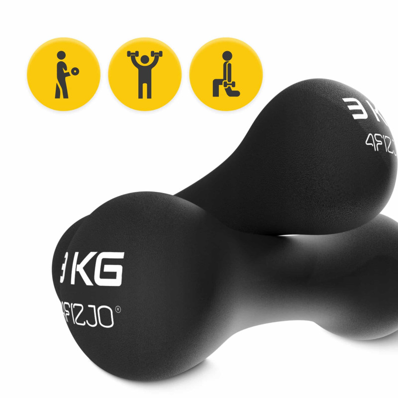 Гантели виниловые 4FIZJO 8-shape 2 x 3 кг (P-5907739312037)