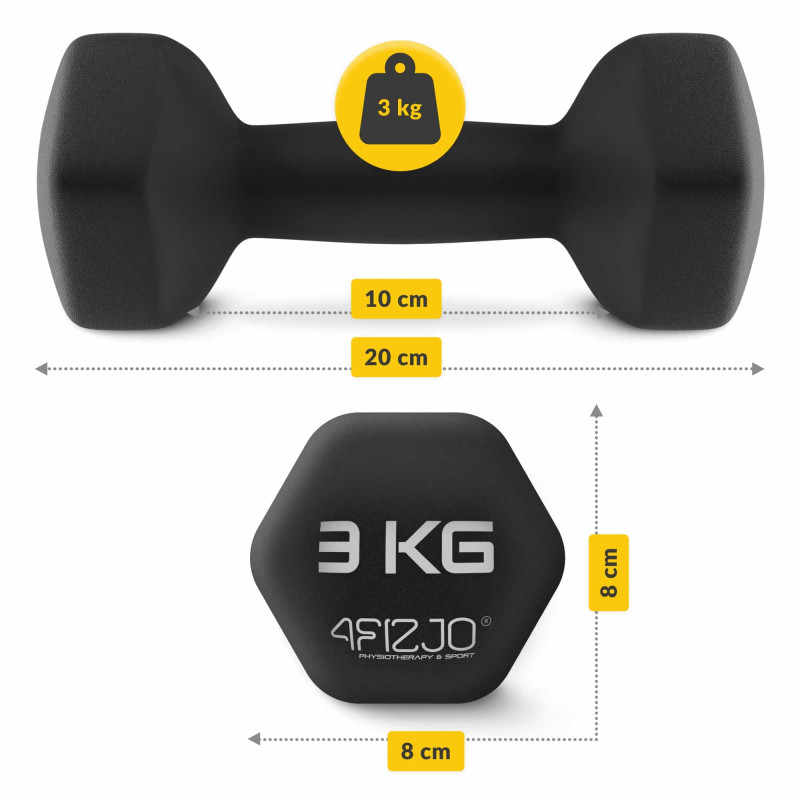 Гантелі вінілові 4FIZJO 2 x 3 кг