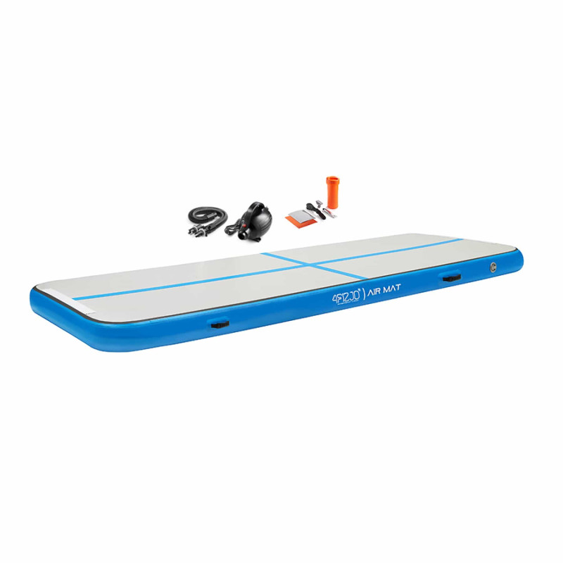 Мат гімнастичний надувний 4FIZJO Air Track Mat 300 x 100 x 20 см Blue/Grey